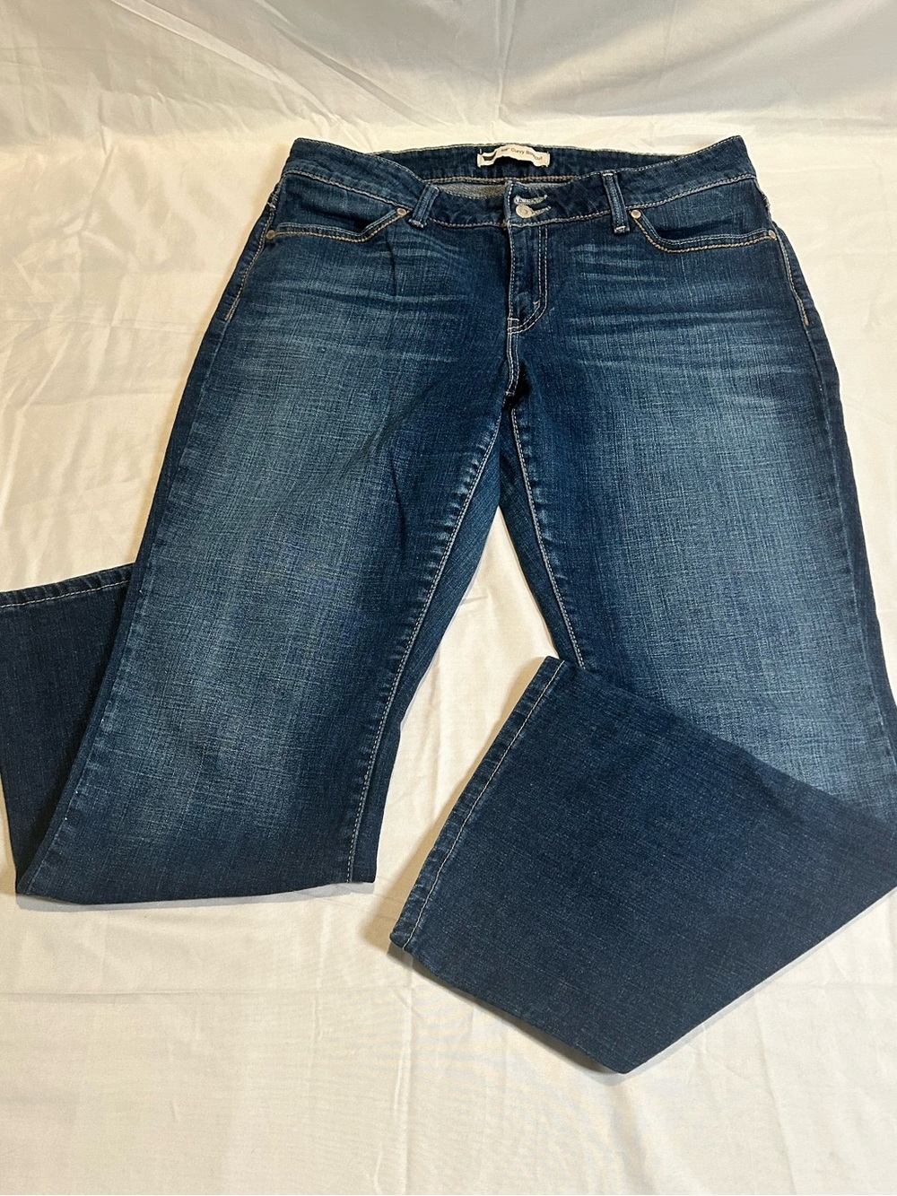 Levi's 529 Curvy Bootcut Women's Jeans Size 14S / 14 Short Double Button Blue